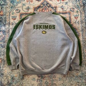 Vintage Puma Edmonton Eskimos Spellout Crewneck Size XXL
